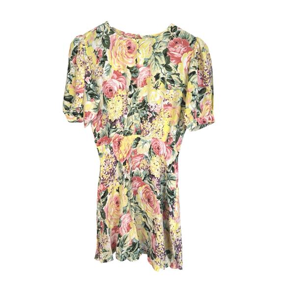 FAITHFULL THE BRAND NWT Sidonie Mini Dress Venissa Floral Size 2 / XS $159 MSRP - Picture 2 of 11